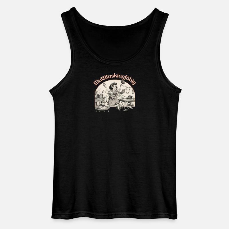 Multitasking? Nein. Muttitasking - Chaos? Läuft! - Gildan Männer Tank Top - Schwarz