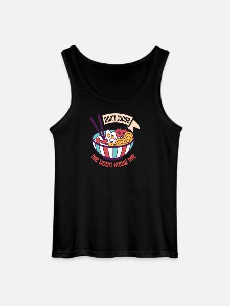 Don't judge me ramen - Gildan Men’s Tank Top - black