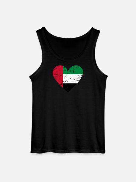 UAE Heart - Gildan Men’s Tank Top - black