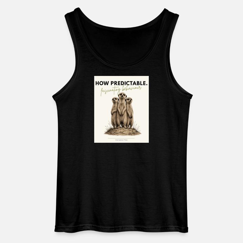 How Predictable Meerkat Trio - Gildan Men’s Tank Top - black