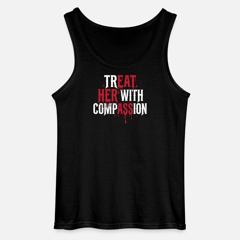 Behandle sie mit Mitgefühl - Gildan Männer Tank Top - Schwarz
