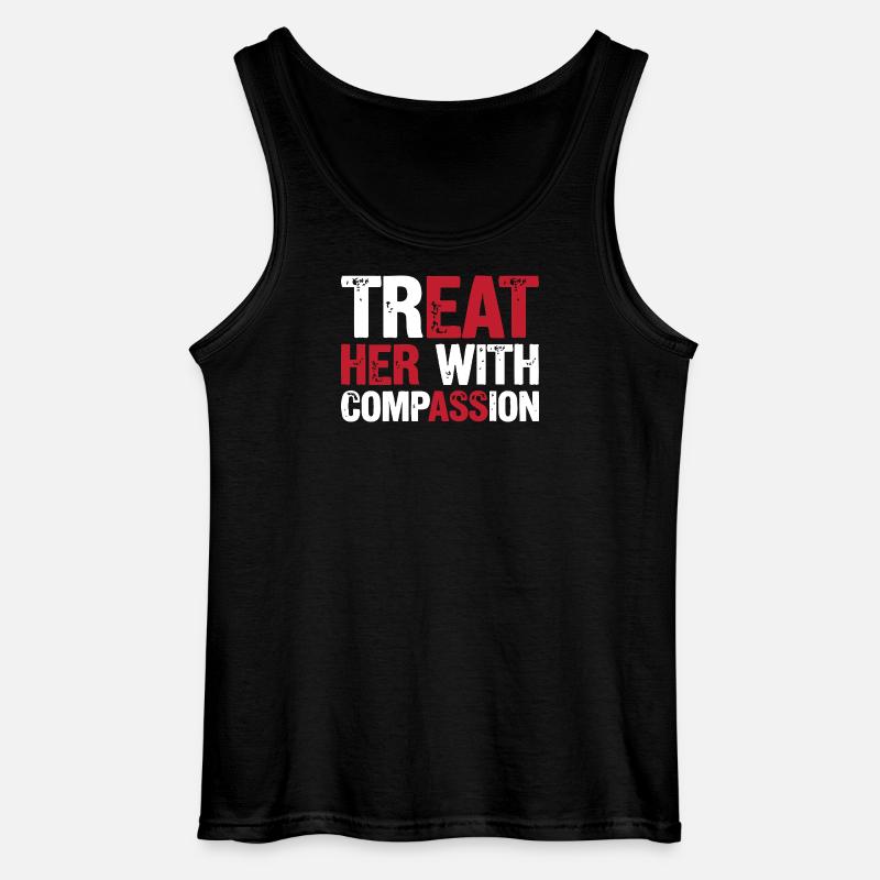 Behandle sie mit Mitgefühl - Gildan Männer Tank Top - Schwarz