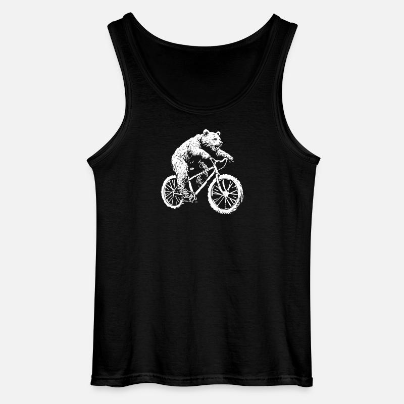Bicycle Bear - Gildan Men’s Tank Top - black