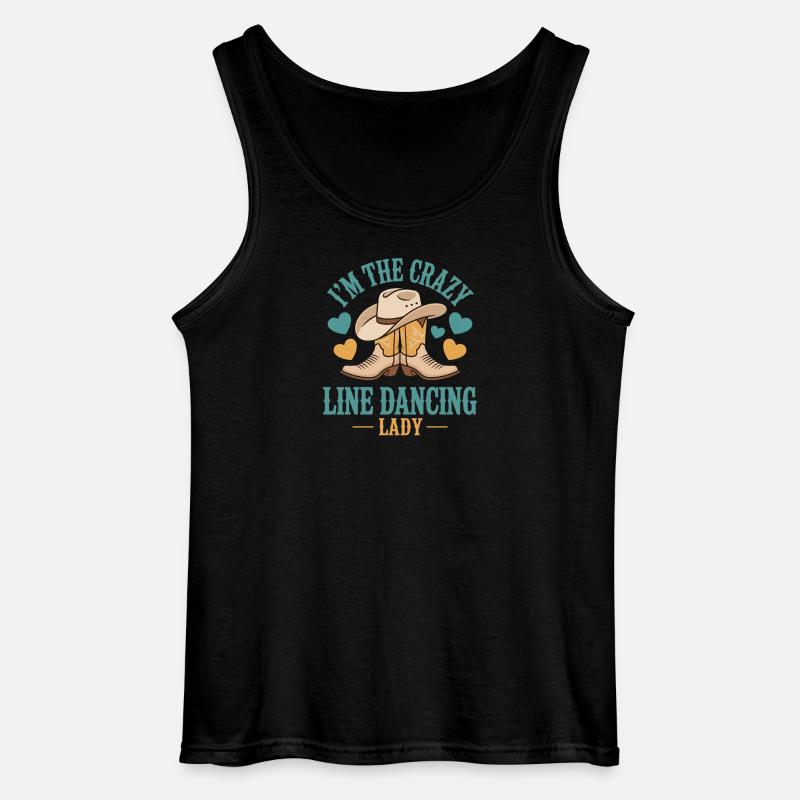 Line Dance Line Dancing Geschenk - Gildan Männer Tank Top - Schwarz