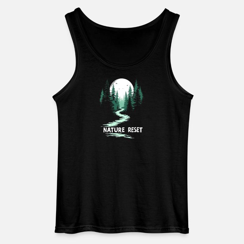 Wander Slowly Langsames Wandern Wald - Gildan Männer Tank Top - Schwarz