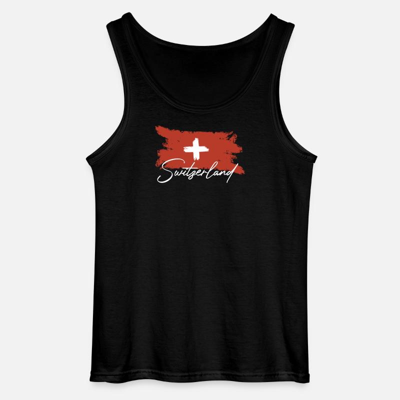Drapeau suisse - Débardeur Gildan Homme - noir