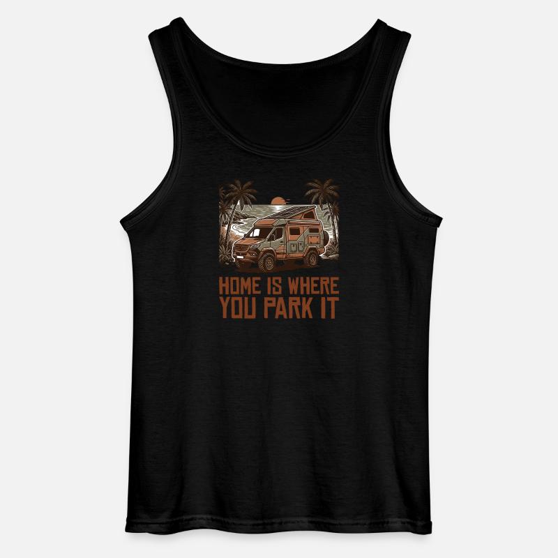 Nature Camping Expert - Gildan Männer Tank Top - Schwarz