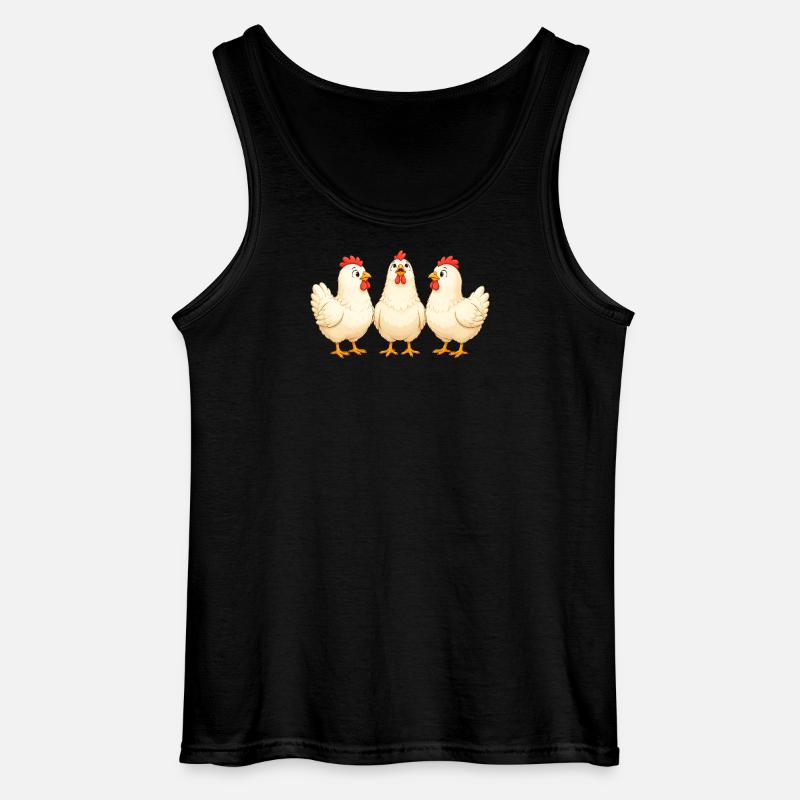 Hühner - Gildan Männer Tank Top - Schwarz