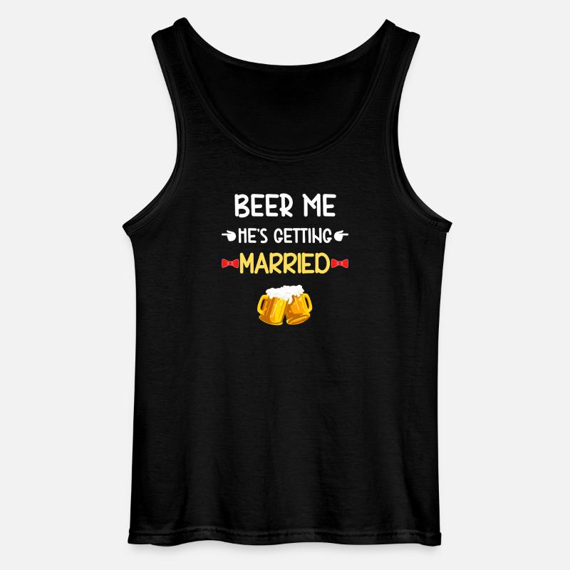 Beer Me Bräutigam-Trupp - Gildan Männer Tank Top - Schwarz