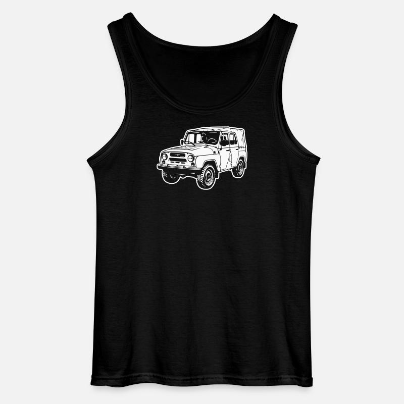 UAZ Geländefahrzeug (Differenzbild) - Gildan Männer Tank Top - Schwarz