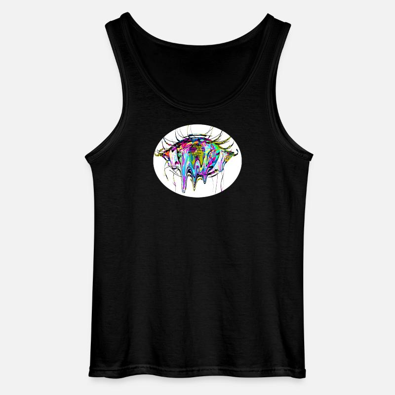 Colored Eye - Gildan Men’s Tank Top - black