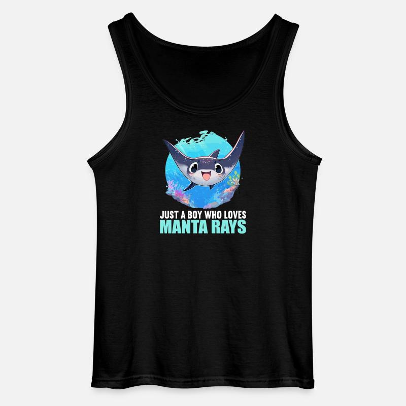 Rochen Mantarochen - Gildan Männer Tank Top - Schwarz