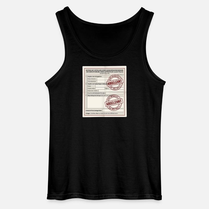Antrag auf Kaffeepause - Gildan Männer Tank Top - Schwarz