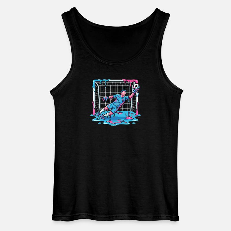 Tropfender Flüssigkeits-Torwart - Gildan Männer Tank Top - Schwarz