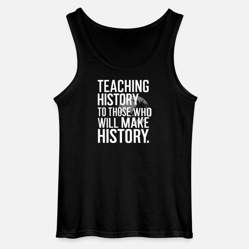 Teaching history, shaping the future - Gildan Men’s Tank Top - black
