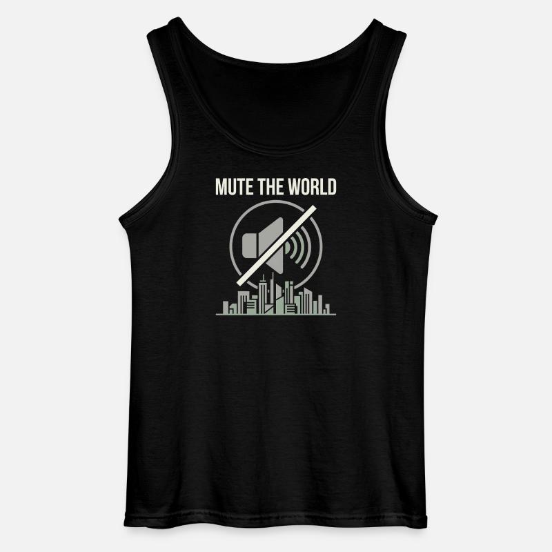 Mute Time - Gildan Männer Tank Top - Schwarz