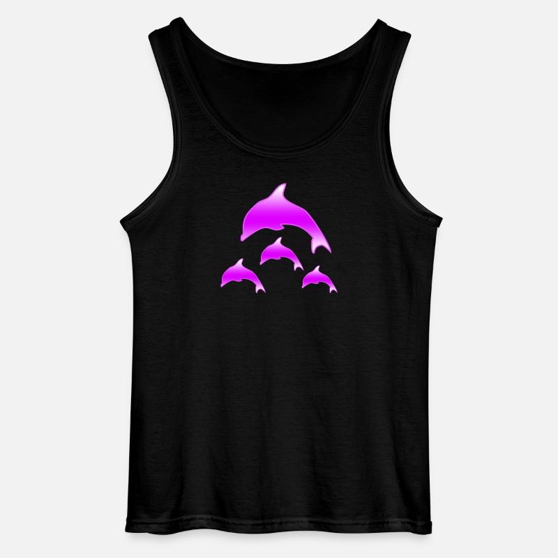 Delfine - Gildan Männer Tank Top - Schwarz