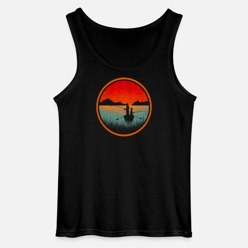 Bootsangeln - Gildan Männer Tank Top - Schwarz