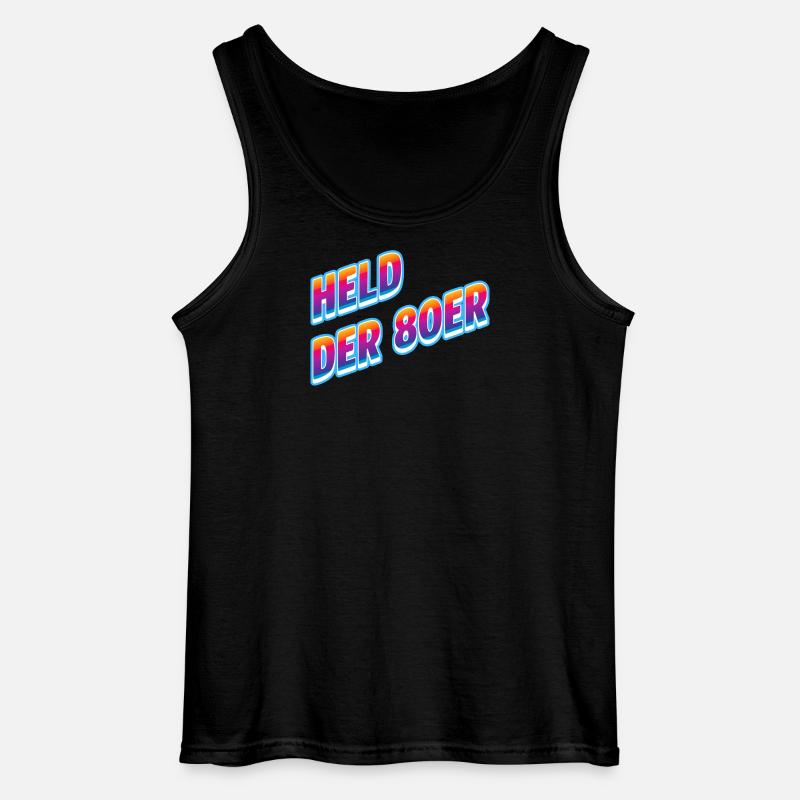 Held der 80er Neon-Retro - Gildan Männer Tank Top - Schwarz