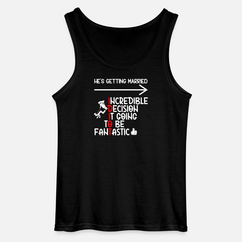 Witziger Bachelor-IDIOT - Gildan Männer Tank Top - Schwarz