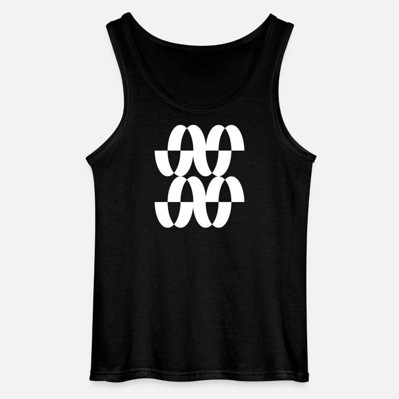 Interlaced Ring Mesh - Gildan Men’s Tank Top - black