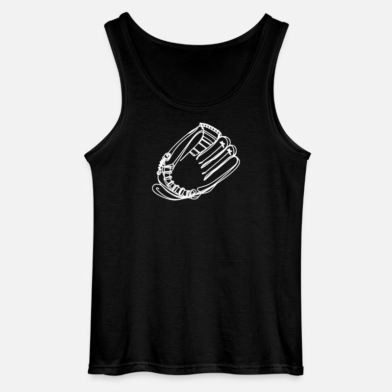 Baseball Handschuh Skizze - Gildan Männer Tank Top - Schwarz