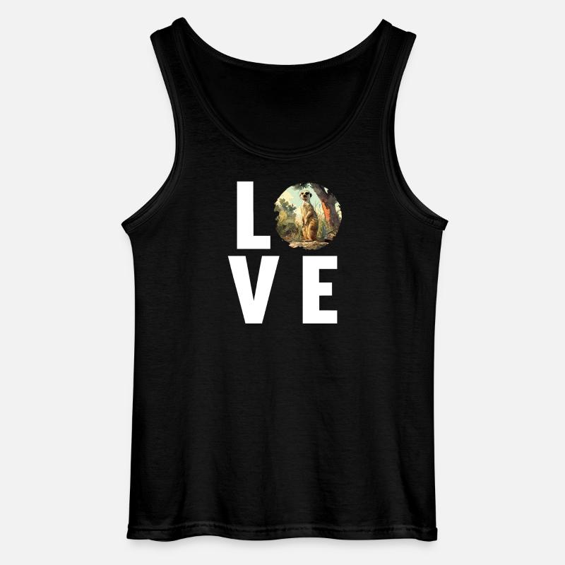 Meerkat Erdmännchen - Gildan Männer Tank Top - Schwarz