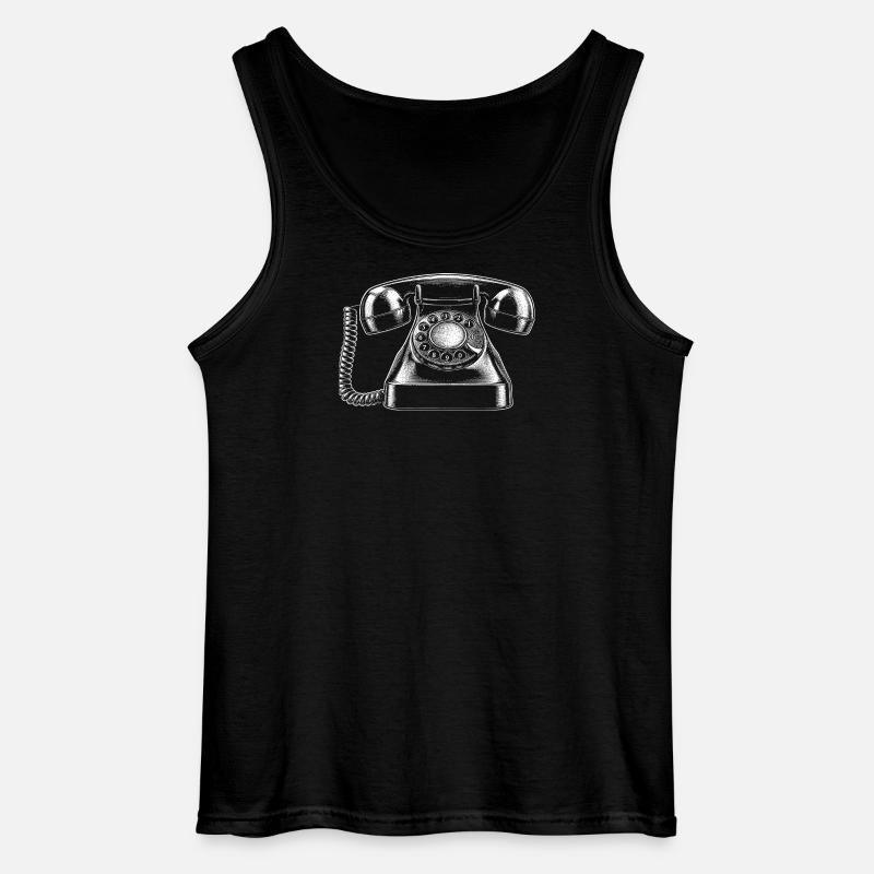 Telefon - Gildan Männer Tank Top - Schwarz
