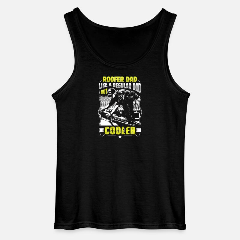 Dachdecker Papa Cooler Handwerker Geschenk - Gildan Männer Tank Top - Schwarz