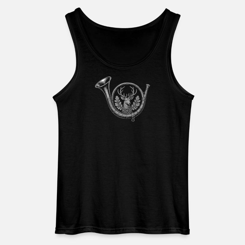 bugle - Gildan Men’s Tank Top - black