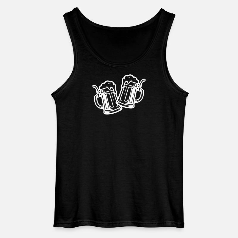Bier Prost Symbol - Gildan Männer Tank Top - Schwarz