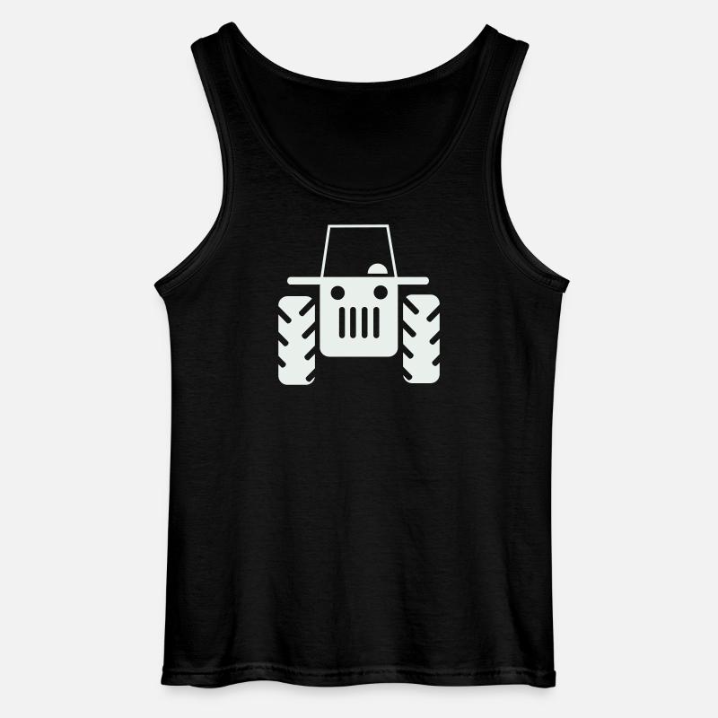 Retro Traktor  - Gildan Männer Tank Top - Schwarz