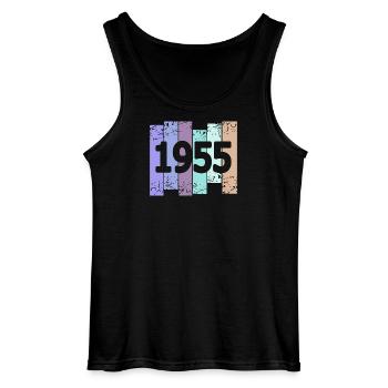 1955 - Gildan Männer Tank Top - Schwarz - Vorne - AI Model Male 185 dark (185cm)