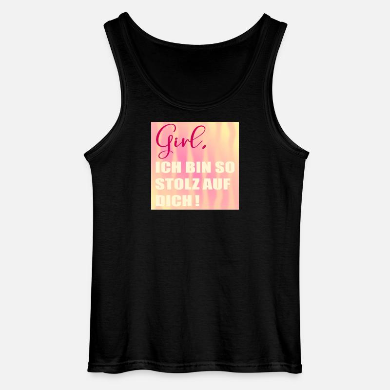 Stolz auf Dich Mädchen - Gildan Männer Tank Top - Schwarz