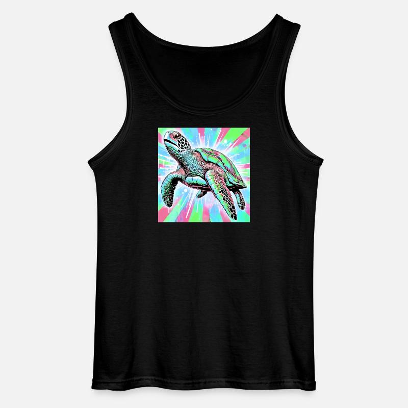 Schildkröte - Gildan Männer Tank Top - Schwarz