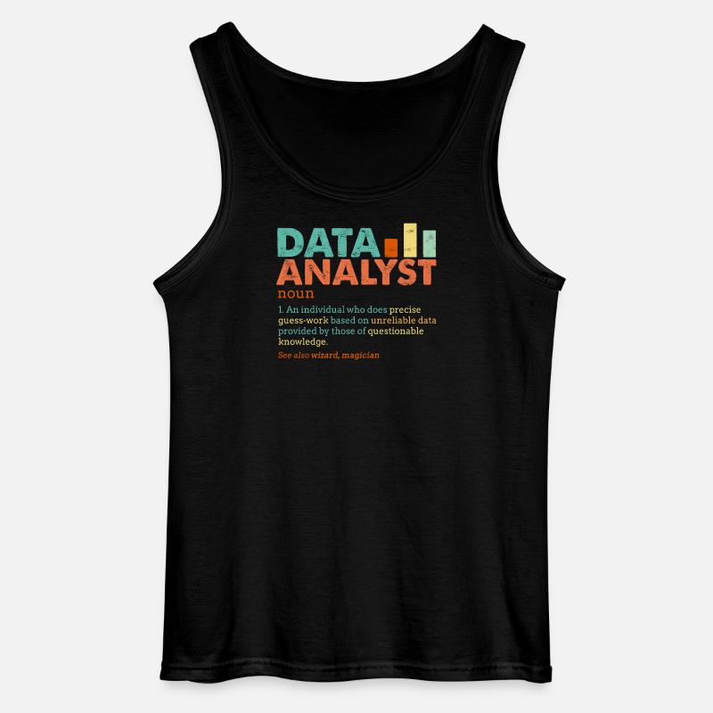 Data Analyst Retro Farbblöcke - Gildan Männer Tank Top - Schwarz