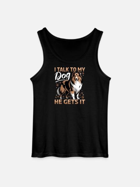 Shetland Sheepdog Sheltie Dog Breed - Gildan Men’s Tank Top - black