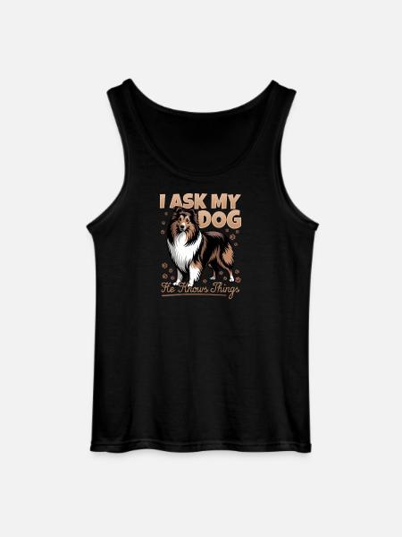 Shetland Sheepdog Sheltie Dog Breed - Gildan Men’s Tank Top - black