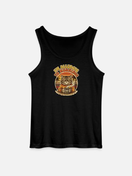 Cat I'm allergic to Morgende - Gildan Men’s Tank Top - black