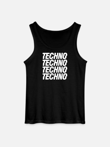 Techno Music Logo - Débardeur Gildan Homme - noir