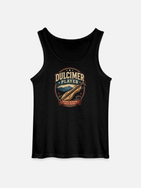  Hackbrett Dulcimer-Musiker Zupfinstrument - Gildan Männer Tank Top - Schwarz