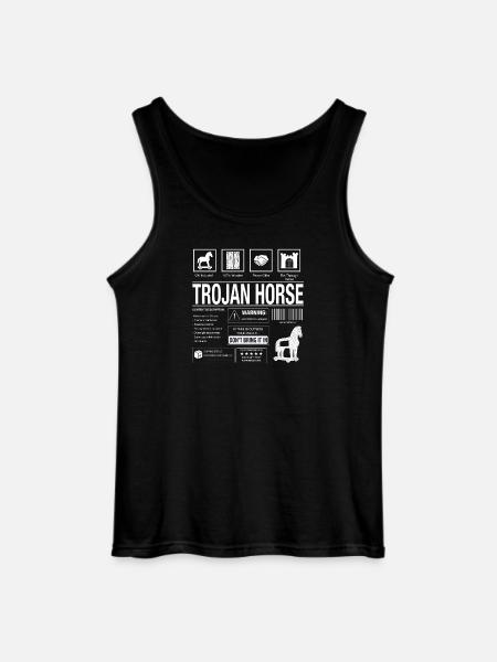 Trojanisches Pferd Motiv - Gildan Männer Tank Top - Schwarz