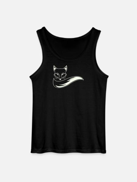 Fuchs Silhouette mit Schweif - Gildan Männer Tank Top - Schwarz