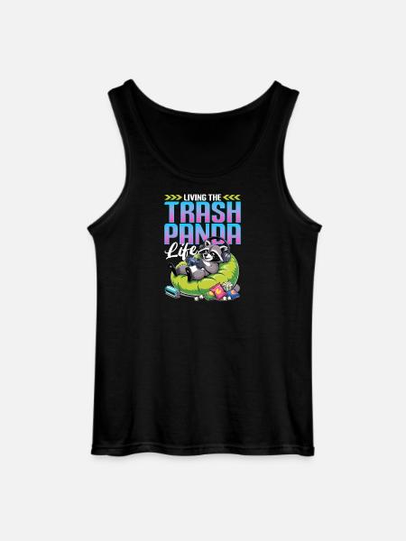Gamer Gaming Cat Video Game - Gildan Men’s Tank Top - black