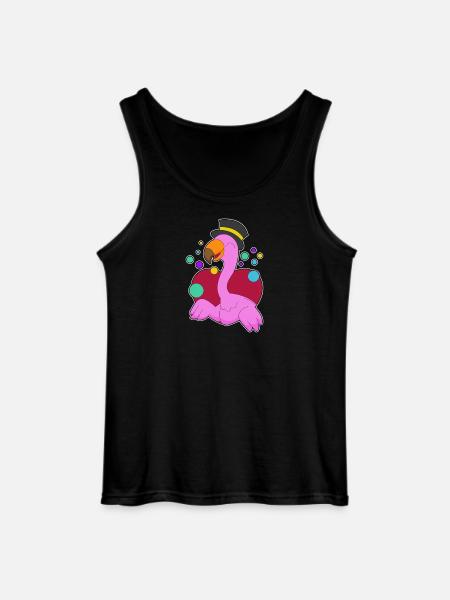funny flamingo - Gildan Men’s Tank Top - black