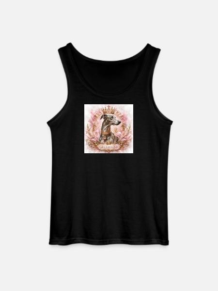 Royal Greyhound Portrait with Crown - Gildan Men’s Tank Top - black