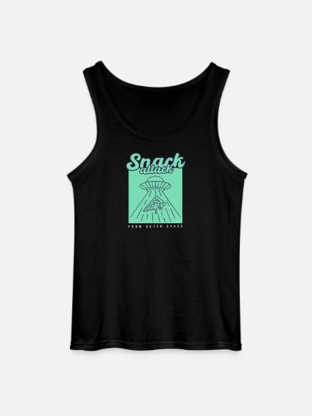 UFO Pizza Snack - Gildan Männer Tank Top - Schwarz