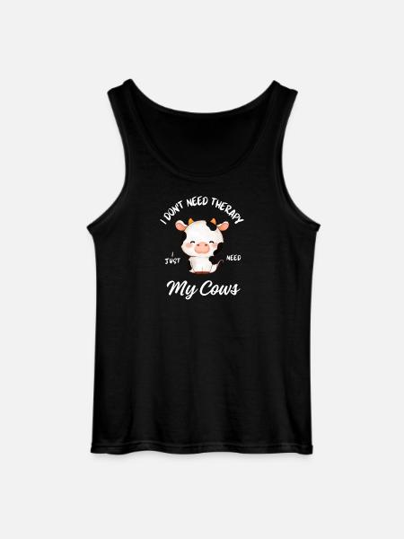 Cute Cow Therapy - Gildan Men’s Tank Top - black