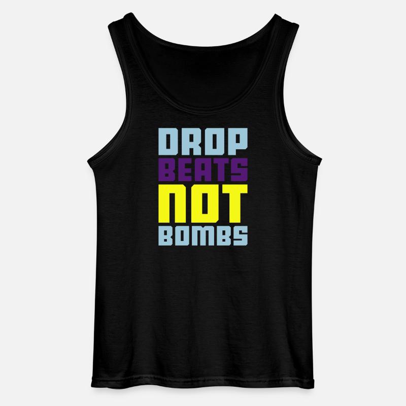 drop beats not bombs - Gildan Männer Tank Top - Schwarz