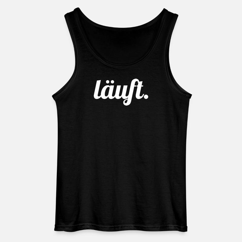 Läuft. Handlettering Script - Gildan Männer Tank Top - Schwarz